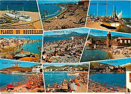Carte Postale - 66 - Pyrénées Orientales - Le Roussillon - Plages du Roussillon - Multivues - Scènes de Plage - CPM - Vo