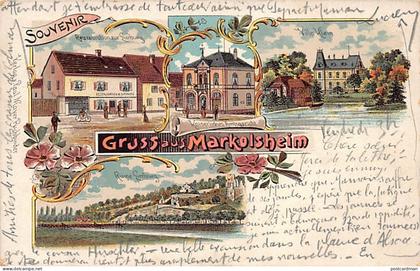 France - MARKOLSHEIM (67) Litho - Restauration zur Limbourg - Villa Klein - Ruine Limburg - Kaiserliches Amtsgericht