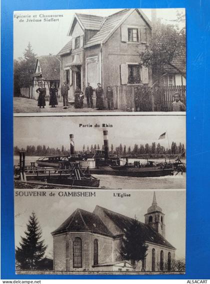 gruss aus Gambsheim , 3 vues , magasin de chaussures de Jérôme Sieffert