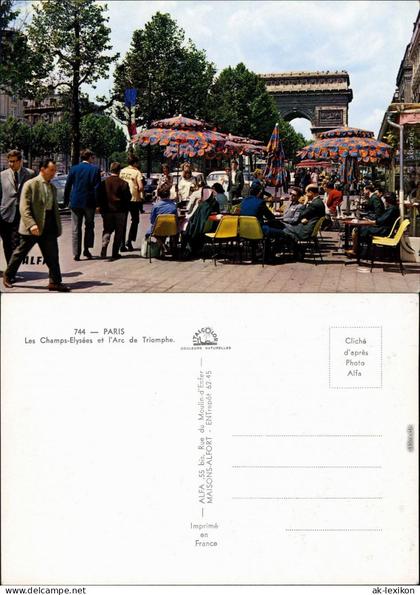 Ansichtskarte Paris Pariser Triumphbogen / Arc de Triomphe mit Café 1972