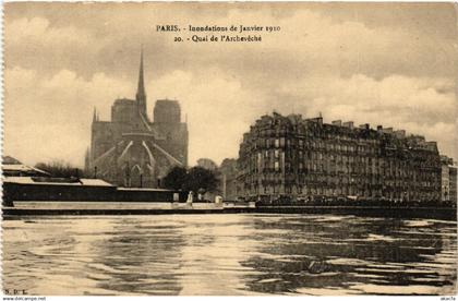 CPA PARIS Inondations 20 Quai de l'Archeveche (561743)