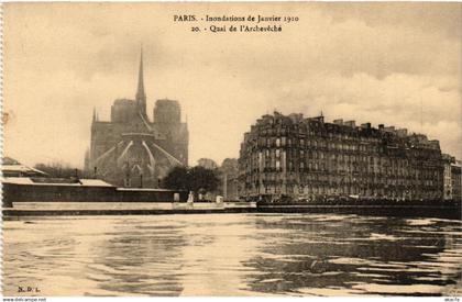 CPA PARIS Inondations 20 Quai de l'Archeveche (561753)