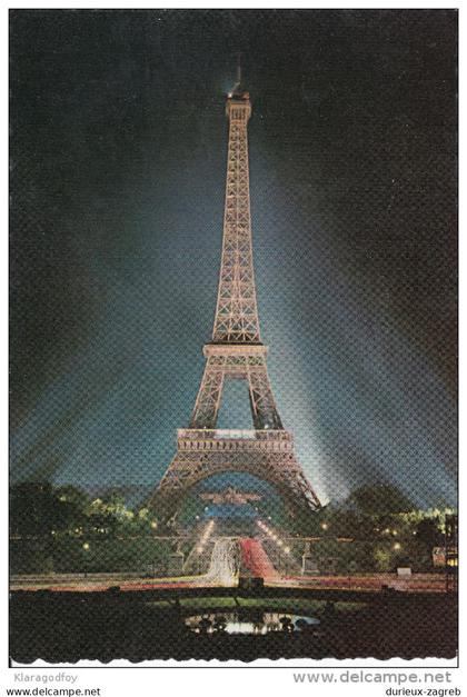 Paris, La Tour Eiffel old postcard travelled 19?? bb151026