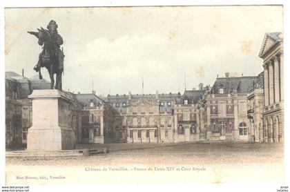 POSTALES  -PARIS  -FRANCIA  -CASTILLO DE VERSALLES-ESTATUA DE LUIS XIV Y TRIBUNAL REAL (CHÂTEAU DE VERSAILLES )