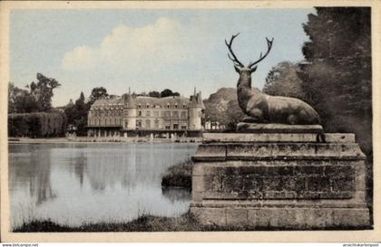 CPA Rambouillet Yvelines, Schloss, Hirschstatue