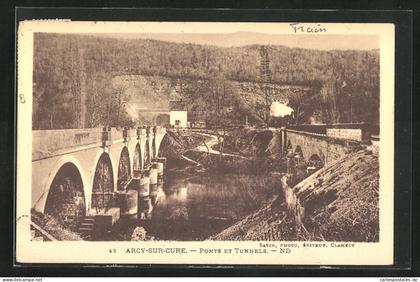 CPA Arcy-sur-Cure, Ponts et Tunnels