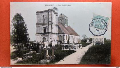 CPA (95)  NUCOURT. Vue de l'église et du cimetière.     (1A.n°739)