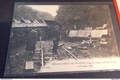déraillement de   NUCOURT - ( ligne de MAGNY EN VEXIN -VEXIN à CHARS  )
