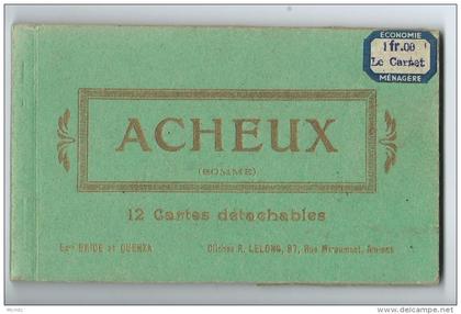 Carnet de 12 cartes Anciennes de : Acheux en Amienois