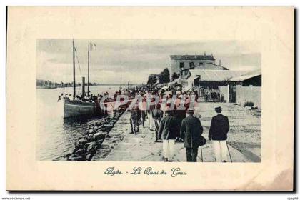 Agde - Le Quai du Grau - CPA