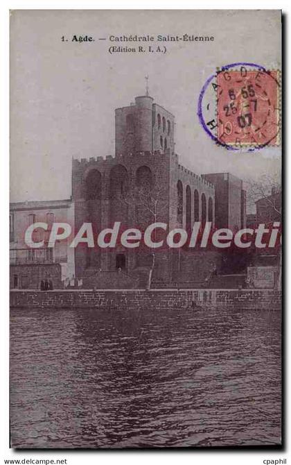 CPA Agde Cathedrale Saint Etienne
