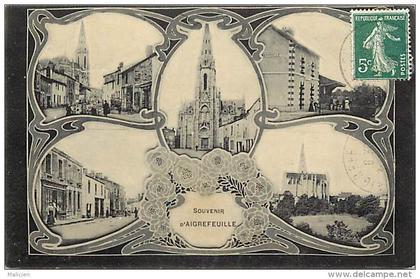 - loire atlantique - ref- B541 - aigrefeuille sur maine - carte souvenir  multi vues - carte  bon etat -