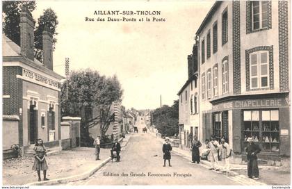 CPA- Carte Postale -France Aillant sur Tholon-Rue des Deux Ponts et la Poste  VM42906ok+
