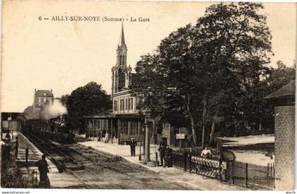 CPA AILLY-sur-NOYE - La Gare (211322)