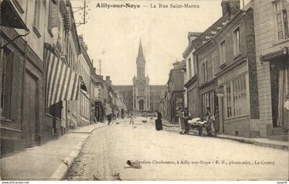 CPA Ailly sur Noye La rue Saint Martin