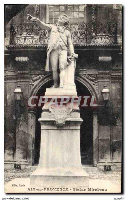 CPA Aix en Provence Statue Mirabeau