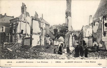 CPA Militaria Albert Les ruines