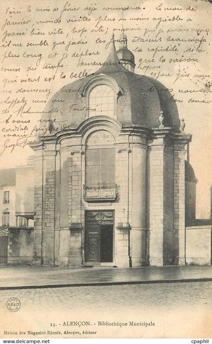 CPA Alencon Bibliotheque Municipale