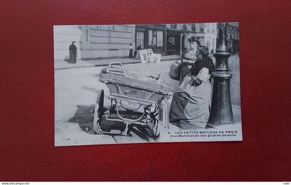 75 - PETITS METIERS DE PARIS - " UNE MARCHANDE DES QUATRE SAISONS " - C. M 4 - ETAT SUPERBE  - - - GRANDE RARETÉ - - -