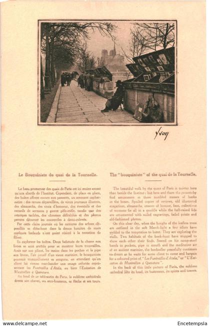 CPA Carte postale France Paris  Petits métiers Bouquiniste du Quai de la Tournelle  VM64894