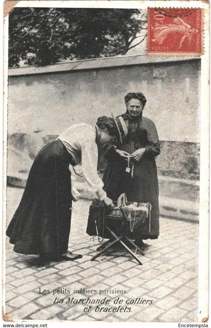CPA-Carte Postale France  Paris Petits Métiers Marchande de bracelets et de colliers 1907  VM56081ok