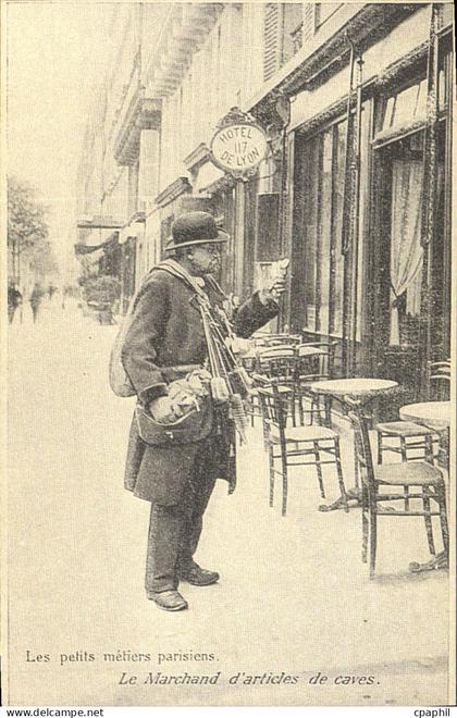 REPRO Les petits metiers parisiens Le Marchand d'articles de caves
