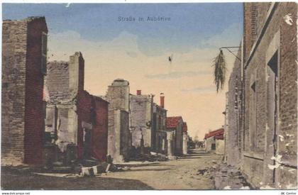 1915 - Auberive, Straße, Ruinen, Frankreich,Dr. Trenkler & Co - 20040225