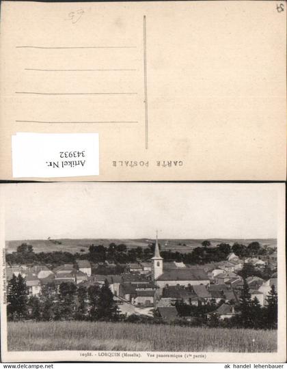 343932,Lothringen Moselle Lorquin Vue panoramique Totale