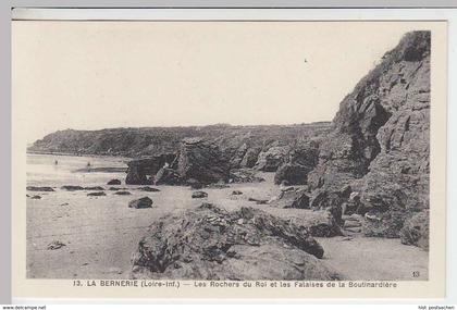 (34620) AK La Bernerie-en-Retz, Königsfelsen, Klippen, vor 1945