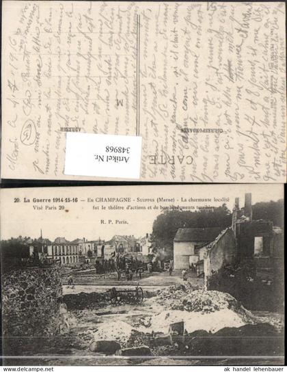 348968,Champagne-Ardenne Marne Champagne Suippes La charmante localite fut le theatre Zerstörung
