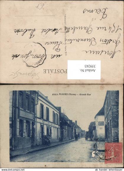 359243,Champagne-Ardenne Marne Pleurs Grande Rue Straßenansicht