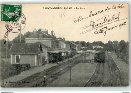 38490 Saint-Andre-le-Gaz 1908 - Bahnhof Eisenbahn - 51891084