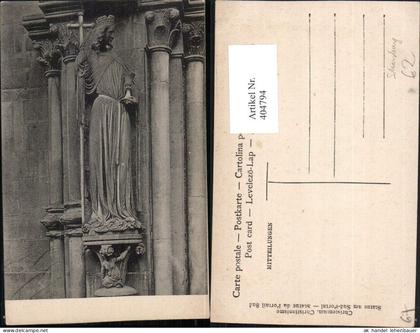 404794,Elsass Bas-Rhin Strasbourg Straßburg Statue du Portail Statue
