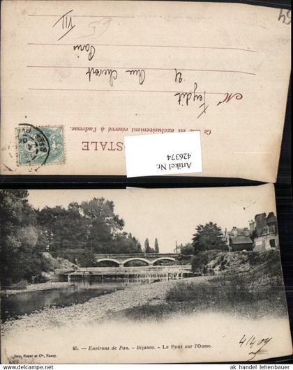 426374,Aquitanien Pyrenees-Atlantiques Pau Bizanos Le Pont sur l'Ousse Brücke