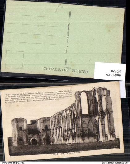 540720 France Maillezais Vendee Eglise Abbatiale et Cathedrale de Maillezais Ruine Kathedrale