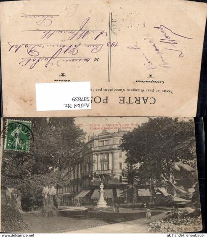 587839,Blois Square Victor Hugo Statue d Augustin Thierry Statue France