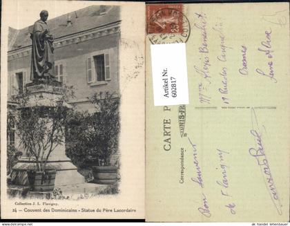 602817,Couvent des Dominicains Statue du Pere Lacordaire Statue France