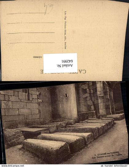 642991,Quarre-les-Tombes Les Tombes autour de l Eglise Kirche Gruft France