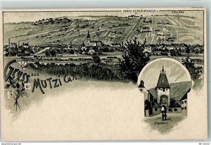 67190 Mutzig 1916 Lithographie Feste Kaiser Wilhelm Kaserne Stadttor - 13232172