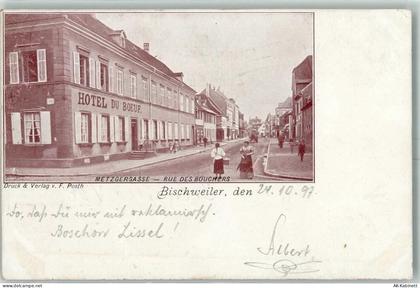 67240 Bischwiller Bischweiler 1897 - Metzgergasse Rue des Bouchers Hotel... - 52214825