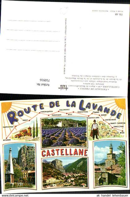 710916 France Mehrbild AK Castellane Alpes de Haute-Provence Sault Valensole Moustiers Castellane