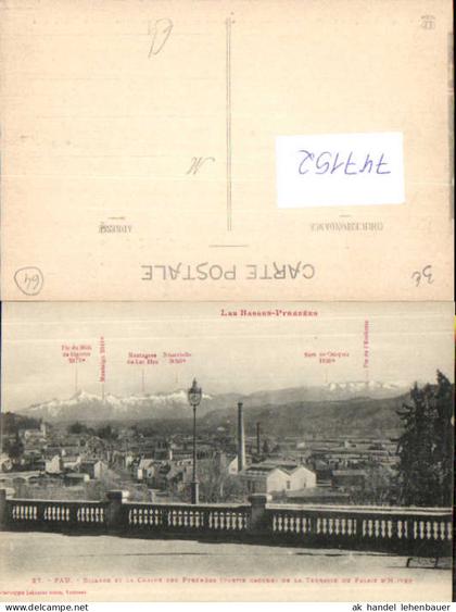 747152 Pau Bizanos et la Chaine des Pyrenees de la Terrasse du Palais d Hiver France