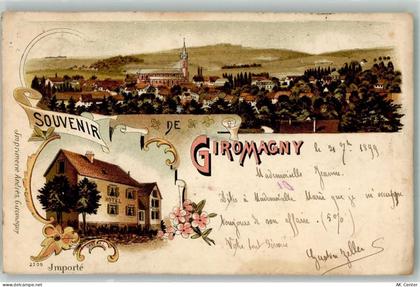 90200 Giromagny 1899 Lithographie - 13651298