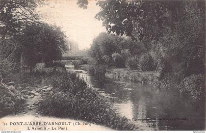 A824 France Pont L'Abbe D'Arnoult Bridge vintage postcard