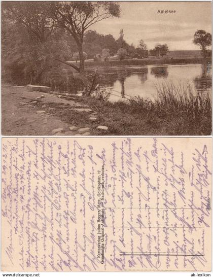 Amel-sur-l’Étang Blick vom Ufer des See auf die Landschaft Meuse CPA 1916