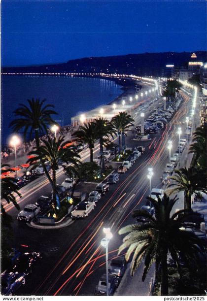 B31565 Nice la nuit Promenade des Anglais  france