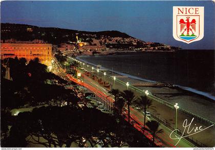 B83072 nice a m la promenade des anglais la nuit    france