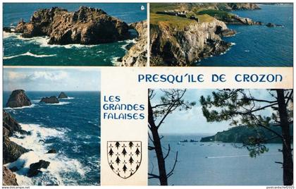 BR2665 Crozon Les falaises le Vhateau de Dinan   france