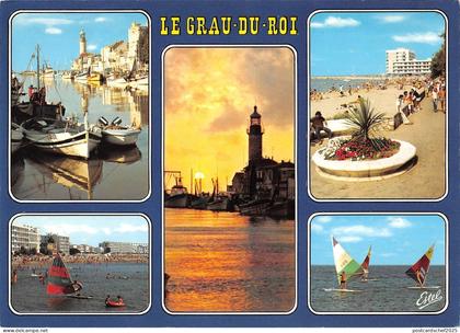 BT7011 Le grau du Roi le chenal et le phare       France
