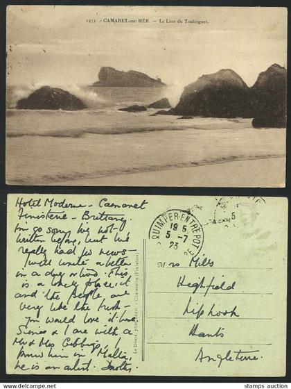 Camaret-sur-Mer 1923 Old Postcard Le Lion du Toulinguet